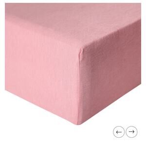 Soft Pink Elasticized Fitted Sheet